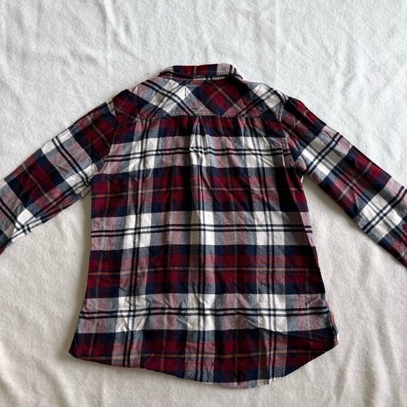 Rails Hunter Flannel Button Down Shirt Burgundy Blue White Plaid Print Size M - Picture 10 of 12